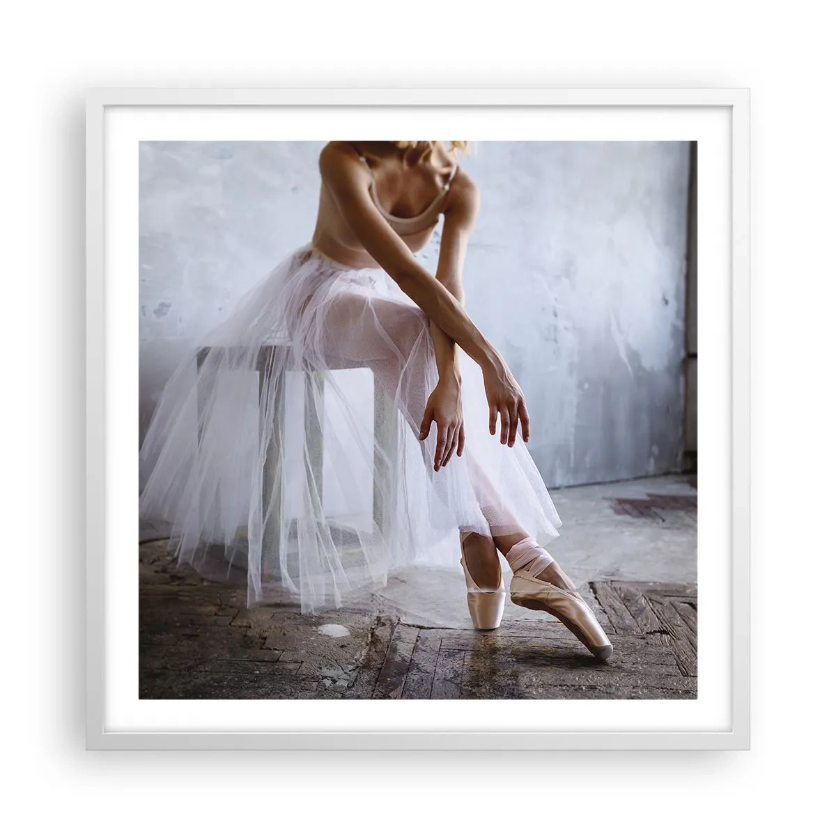 Poster în ramă albă - Înainte ca luminile rampei să strălucească - 60x60 cm