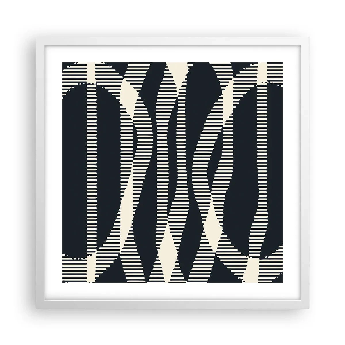 Poster în ramă albă - Încercare de străpungere a întunericului - 50x50 cm