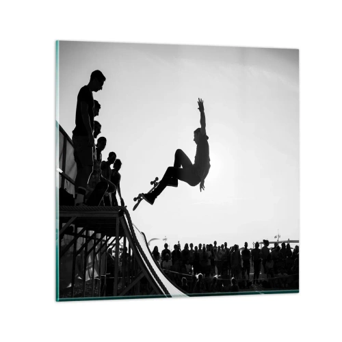 Tablou pe sticlă - Eroi și spectatori - 60x60 cm