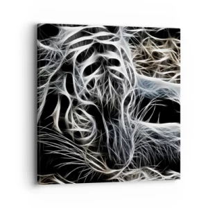 Tablou pe pânză - Un studiu al lejerității felinelor - 40x40 cm