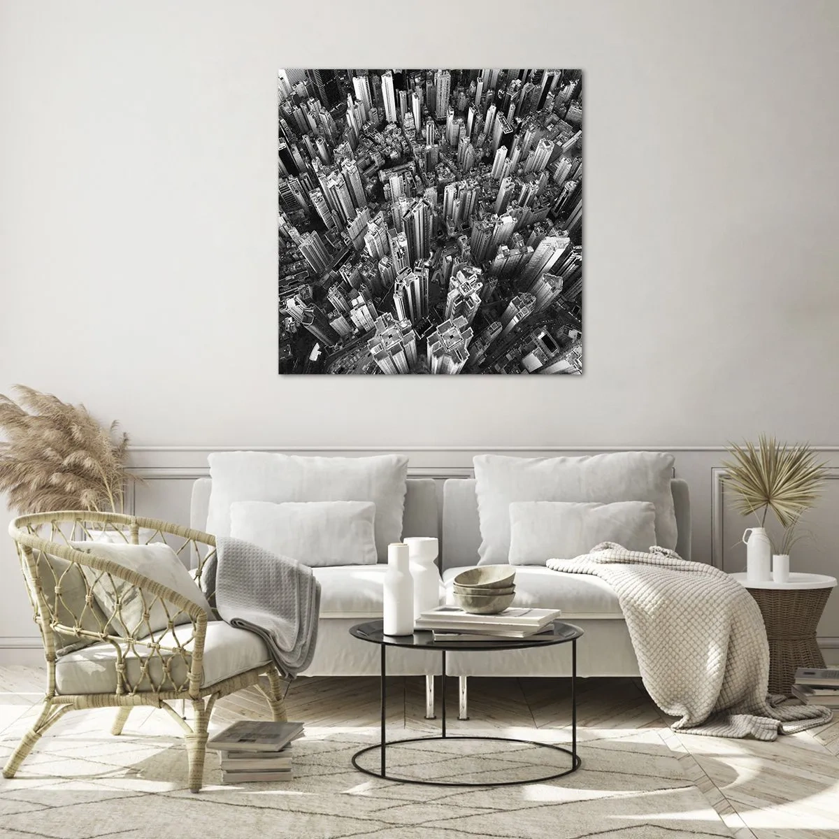 Tablou pe sticlă - Din ce în ce mai sus - 70x70 cm