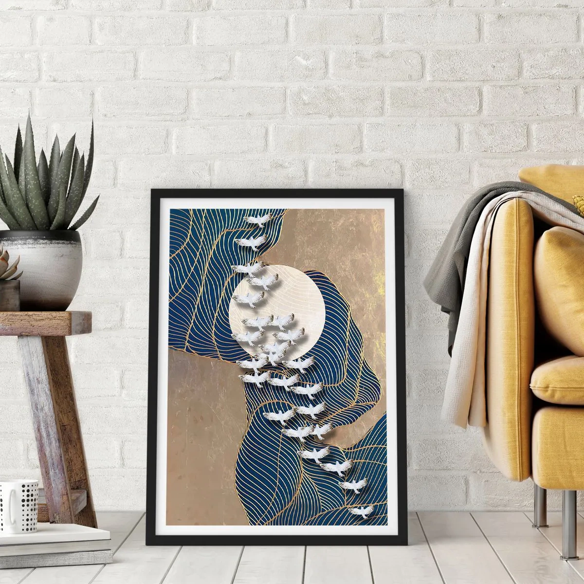 Poster în ramă neagră - Libertate, rătăcire, comunitate - 40x50 cm