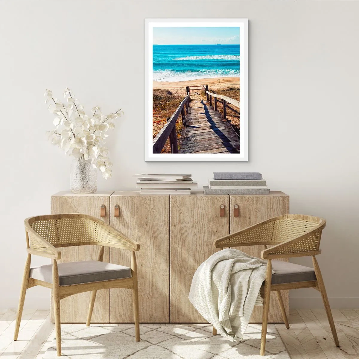 Poster în ramă albă - Aleargă! - 40x50 cm