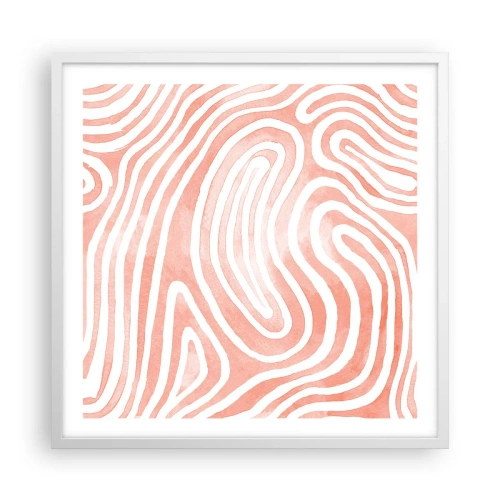 Poster în ramă albă - Într-un labirint de coral - 60x60 cm