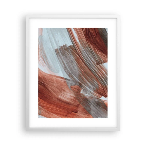 Poster în ramă albă - Abstracție autumnală și vântoasă - 40x50 cm