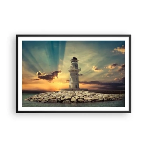 Poster în ramă neagră - Lumină - Bunătate - Frumusețe - 91x61 cm