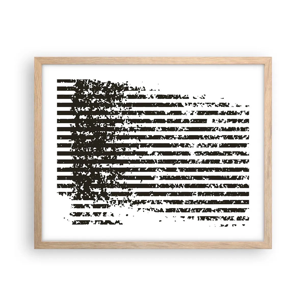 Poster în ramă de stejar deschis - Ritm și zgomot - 50x40 cm