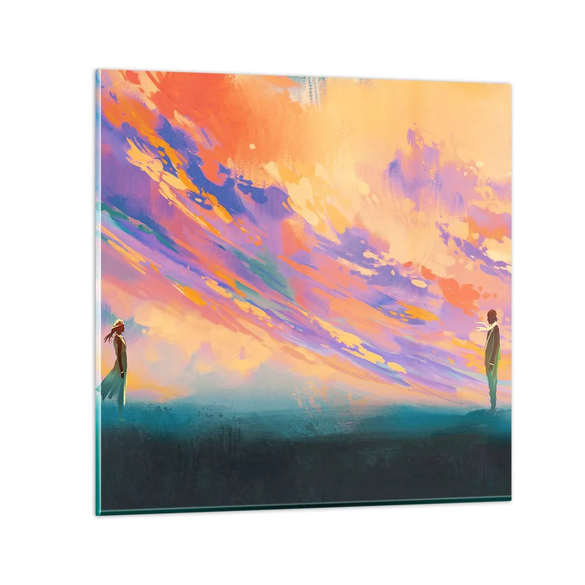 Tablou pe sticlă - Puterea de atracție - 60x60 cm