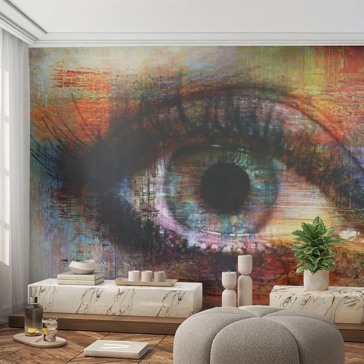 Tapet Autoadeziv Deluxe Sticker - Poți privi în suflet - Abstracția, Ochi, Bucată - 250x175 cm