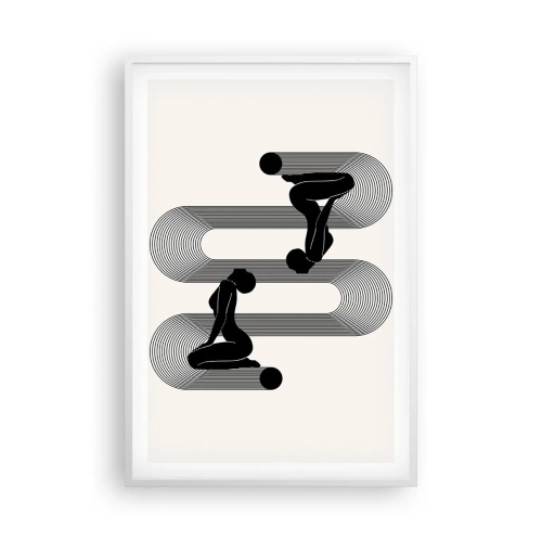 Poster în ramă albă - Simetrie senzuală - 61x91 cm