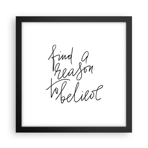 Poster în ramă neagră - Este posibil - 30x30 cm