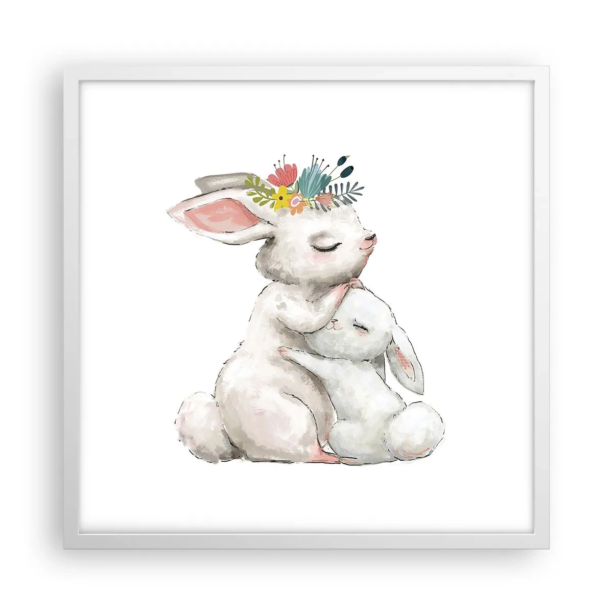 Poster în ramă albă - Ca la mama - 50x50 cm