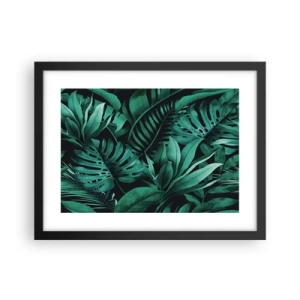 Poster în ramă neagră - Profunzimea verdelui tropical - 40x30 cm