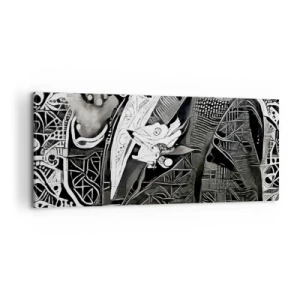 Tablou pe pânză - Doar un om aparent gri - 100x40 cm