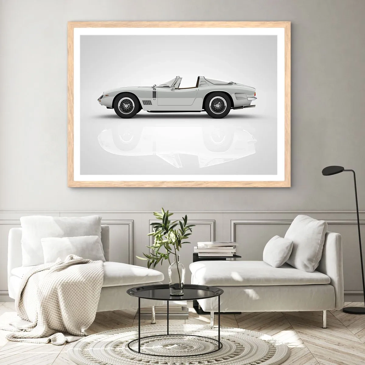 Poster în ramă de stejar deschis - Promisiunea distracției - 91x61 cm