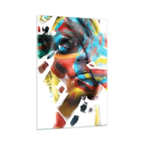 Tablou pe sticlă - Personalitate colorată - 80x120 cm