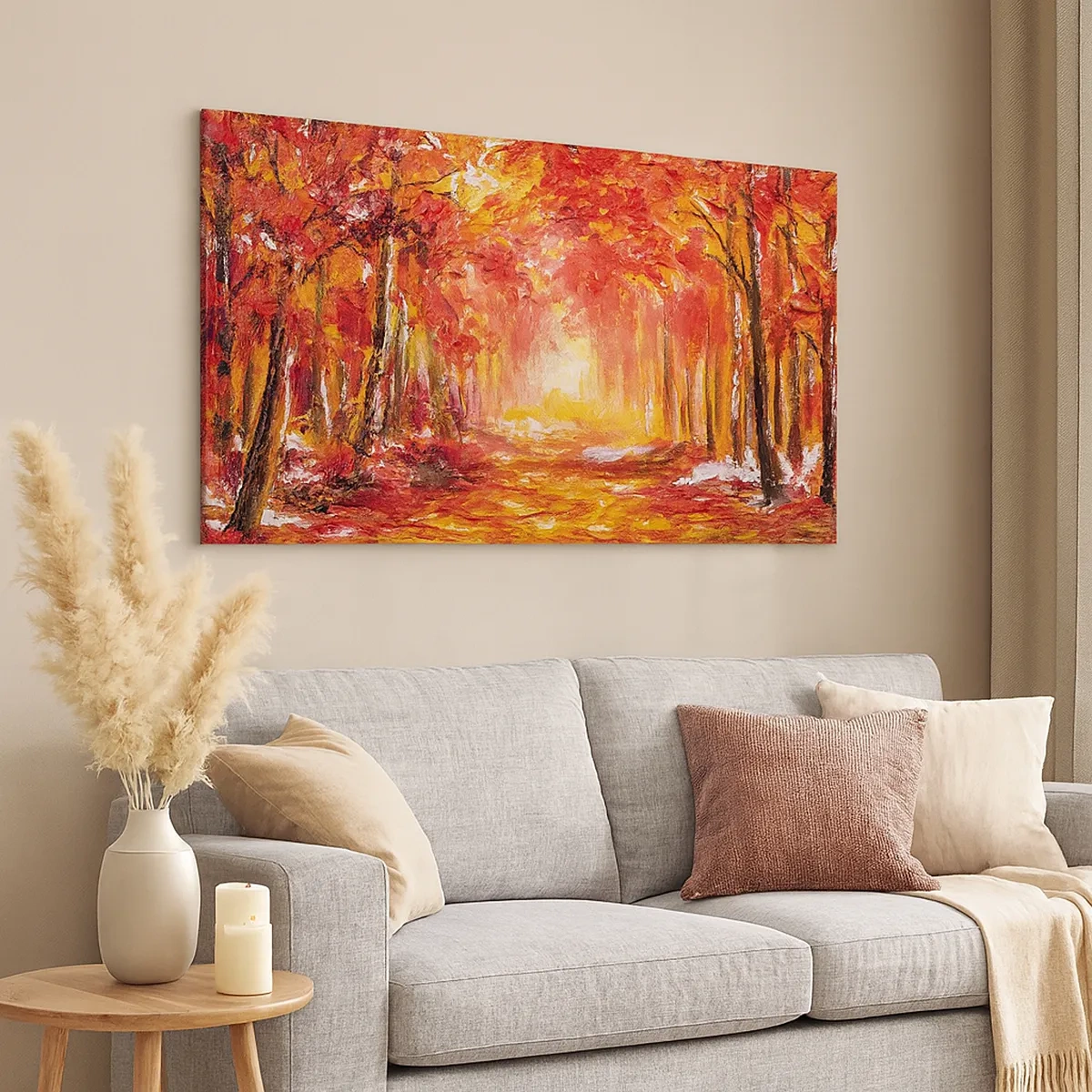 Tablou pe pânză - Pădurea de cupru - 30x30 cm