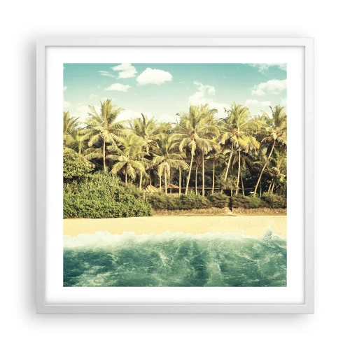 Poster în ramă albă - Ce zici de aici? - 50x50 cm