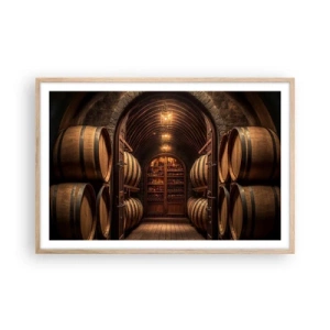 Poster în ramă de stejar deschis - Beciul cu atmosferă - 91x61 cm