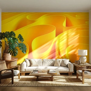 Tapet Standard Eco - Ca niște valuri de soare - 3D, Modern, Linii - 500x350 cm