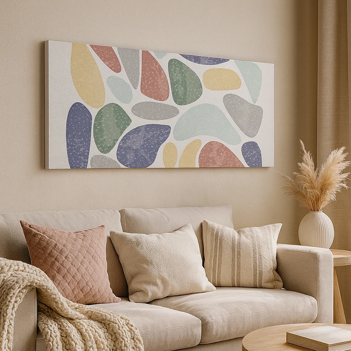 Tablou pe pânză - Un mozaic de culori pudrate - 30x30 cm