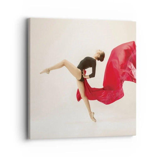 Tablou pe pânză - Roșu și negru - 40x40 cm