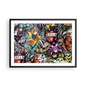 Poster în ramă neagră - Visul unui artist tatuator - 70x50 cm