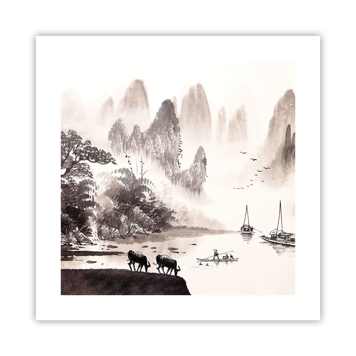 Poster - Viața exotică de zi cu zi a Estului - 40x40 cm