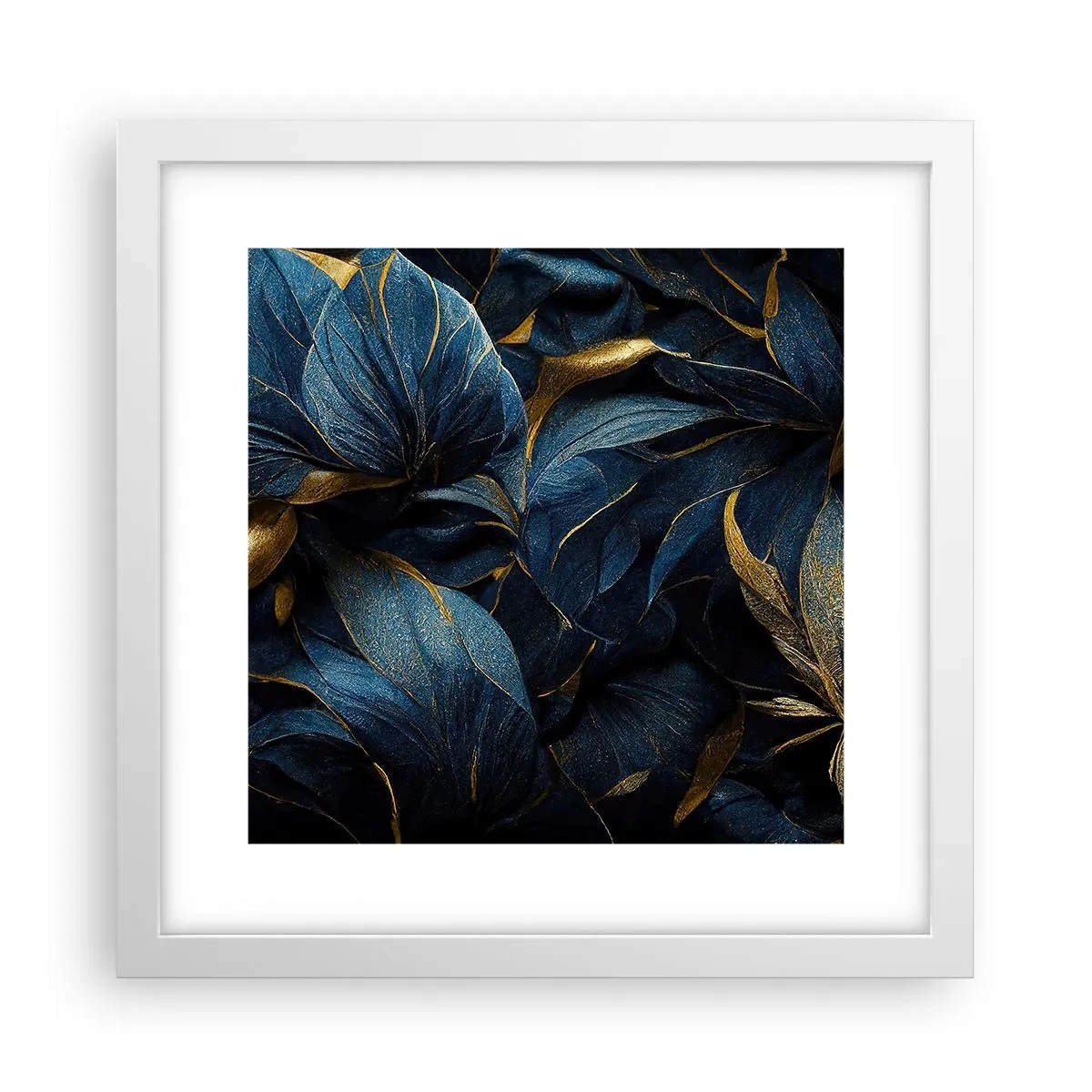 Poster în ramă albă - Căptușită cu aur - 30x30 cm