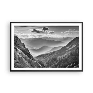 Poster în ramă neagră - Dincolo de orizont - 91x61 cm