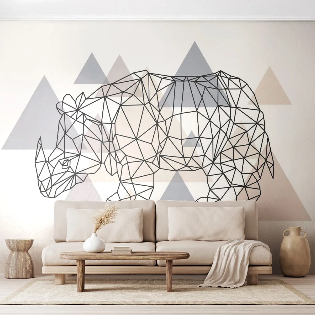 Tapet Standard Eco - Structura forței - Abstracția, Grafică, Rinocer - 400x280 cm