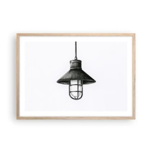 Poster în ramă de stejar deschis - Cu mulți ani în urmă... - 70x50 cm