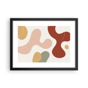 Poster în ramă neagră - Pete colorate? - 40x30 cm