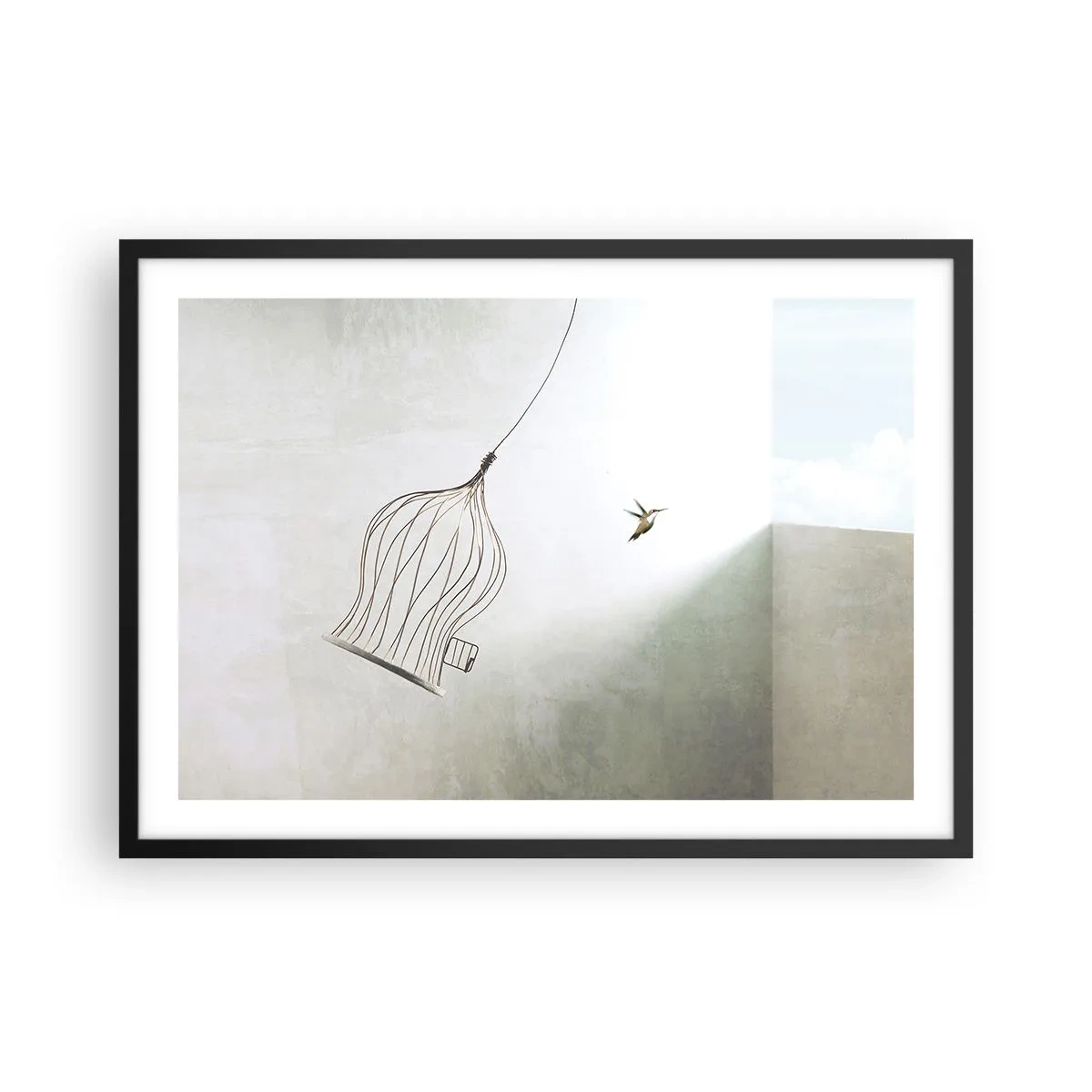 Poster în ramă neagră - Eliberat - 70x50 cm