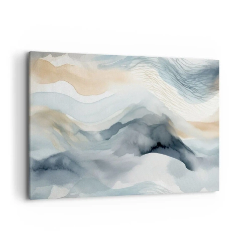 Tablou pe pânză - Abstracție de zăpadă și ceață - 100x70 cm