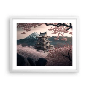 Poster în ramă albă - Țara florilor de cireș - 50x40 cm