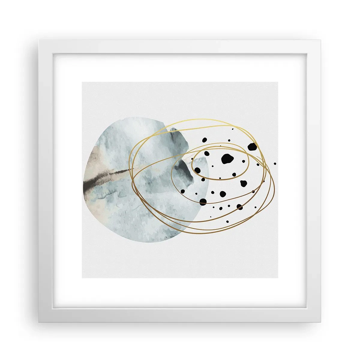 Poster în ramă albă - În îmbrățișarea spațiului - 30x30 cm