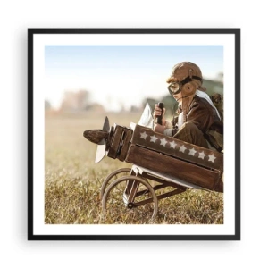 Poster în ramă neagră - Porniți spre vis - 60x60 cm