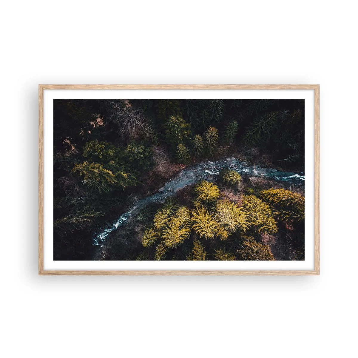 Poster în ramă de stejar deschis - Rapid și mai rapid - 91x61 cm