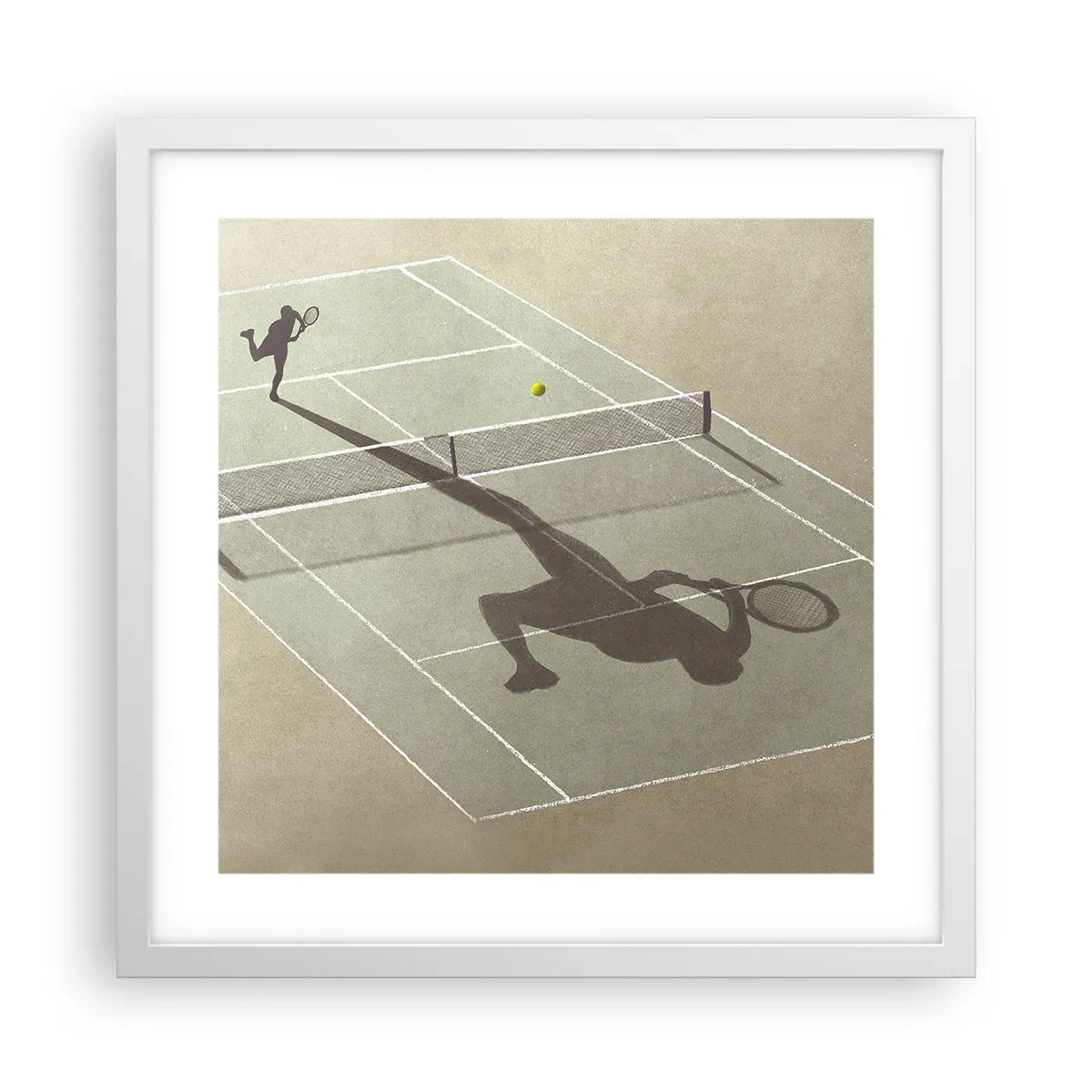 Poster în ramă albă - Învinge-te pe tine însuți - 40x40 cm