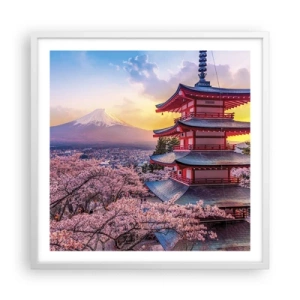 Poster în ramă albă - Esența spiritului japonez - 60x60 cm