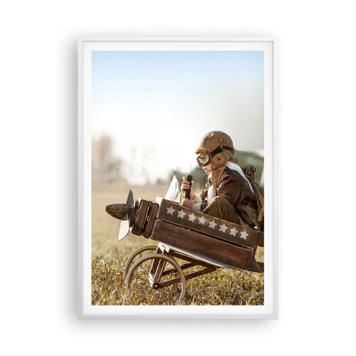 Poster în ramă albă - Porniți spre vis - 70x100 cm