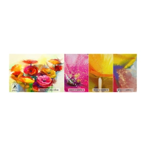 Mostră tapet Premium Canvas - Nu numai roșu - Flori, macii, Grădină - 100x30 cm