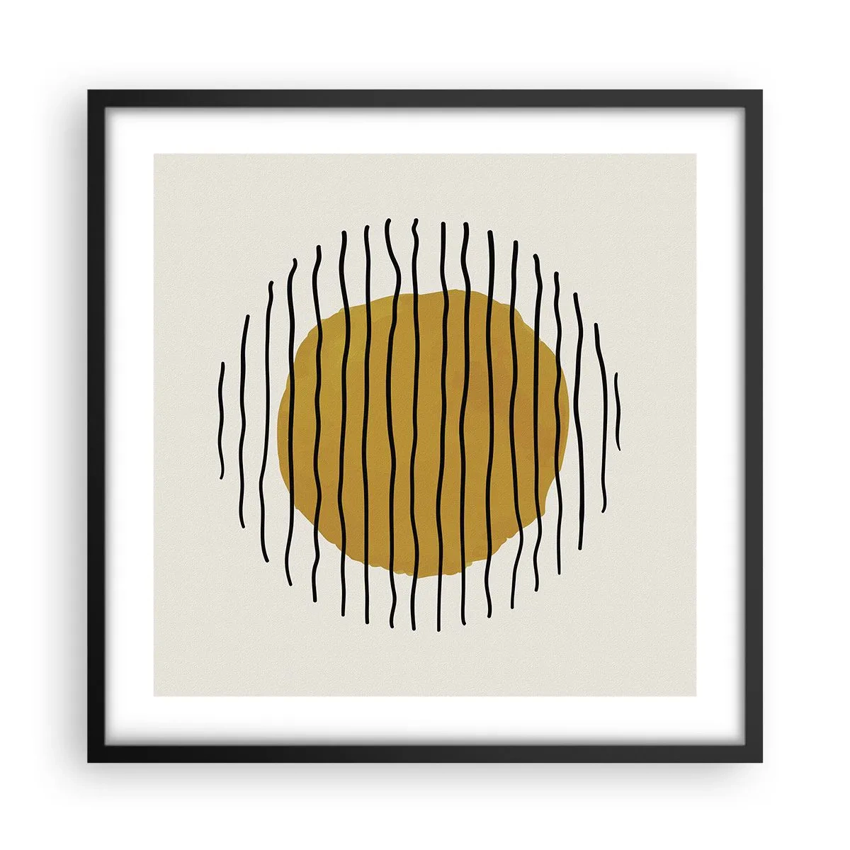 Poster în ramă neagră - Abstracție tremurândă de căldură - 50x50 cm