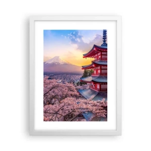 Poster în ramă albă - Esența spiritului japonez - 30x40 cm