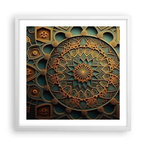 Poster în ramă albă - În stil arabic - 50x50 cm