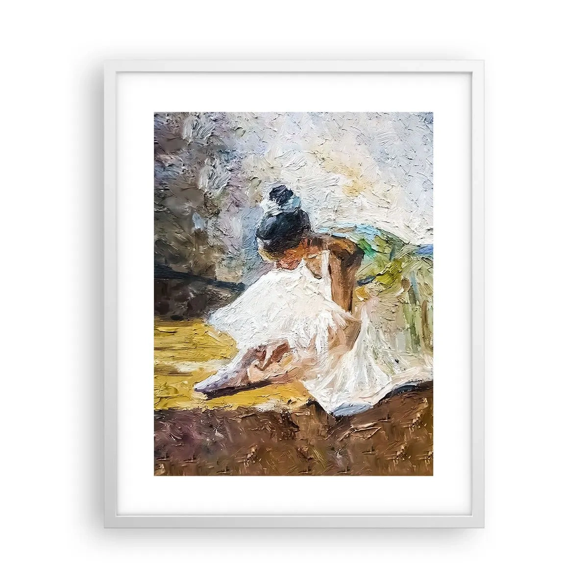 Poster în ramă albă - Dintr-un tablou de Degas - 40x50 cm