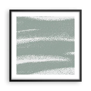 Poster în ramă neagră - Abstracție în stil de iarnă - 50x50 cm