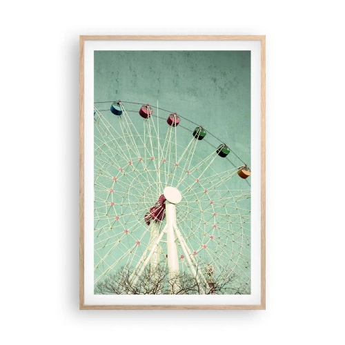 Poster în ramă de stejar deschis - Poftim la joacă - 61x91 cm