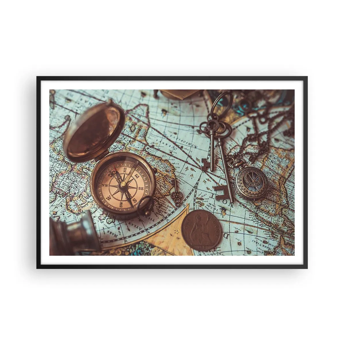 Poster în ramă neagră - Pentru aventurierul din tine - 100x70 cm